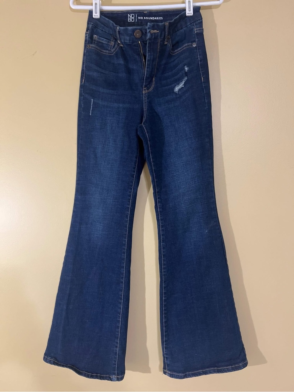 No Boundaries Women's Dark Indigo Flare Jeans